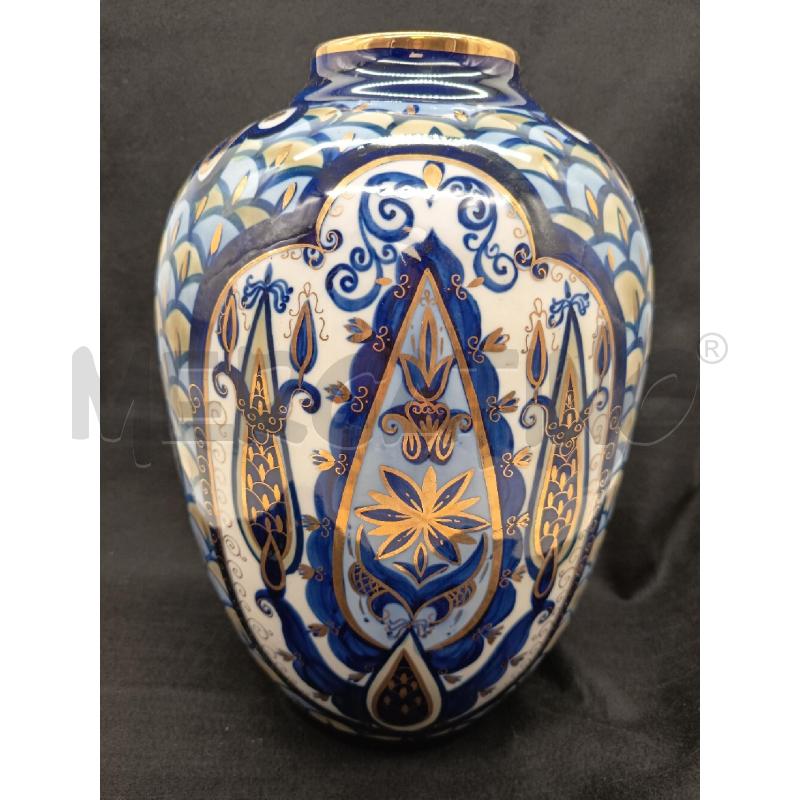 VASO PORCELLANA RUSSA BLU ORO | Mercatino dell'Usato Roma porta maggiore 3