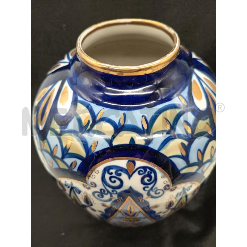 VASO PORCELLANA RUSSA BLU ORO | Mercatino dell'Usato Roma porta maggiore 4