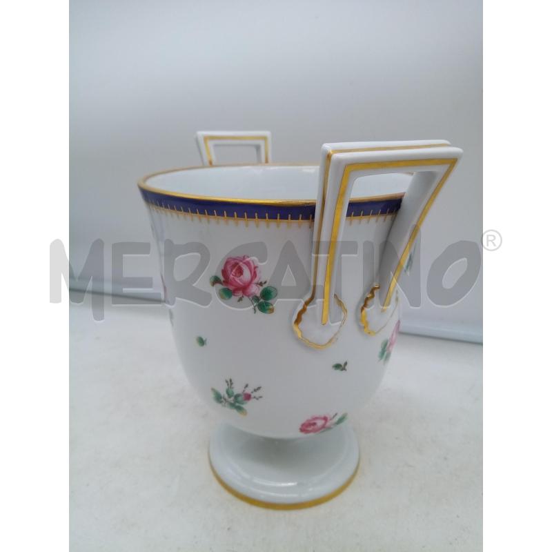 VASO PORC GINORI DECORO ROSELLINE MANICI RETTANGOLARI | Mercatino dell'Usato Roma porta maggiore 2