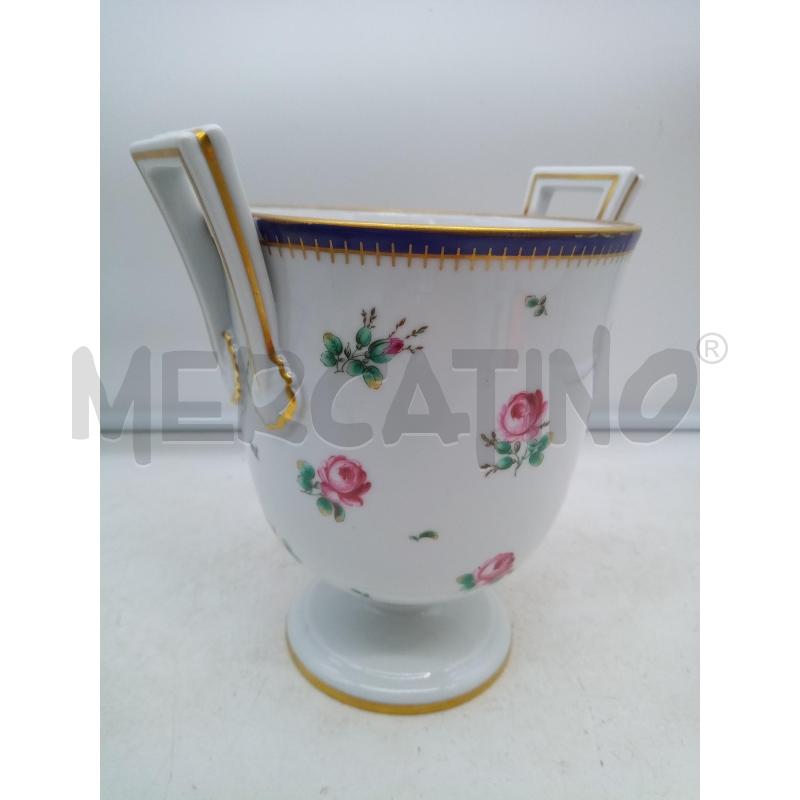 VASO PORC GINORI DECORO ROSELLINE MANICI RETTANGOLARI | Mercatino dell'Usato Roma porta maggiore 3