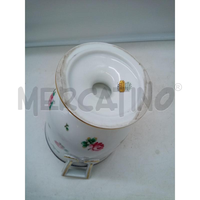 VASO PORC GINORI DECORO ROSELLINE MANICI RETTANGOLARI | Mercatino dell'Usato Roma porta maggiore 4