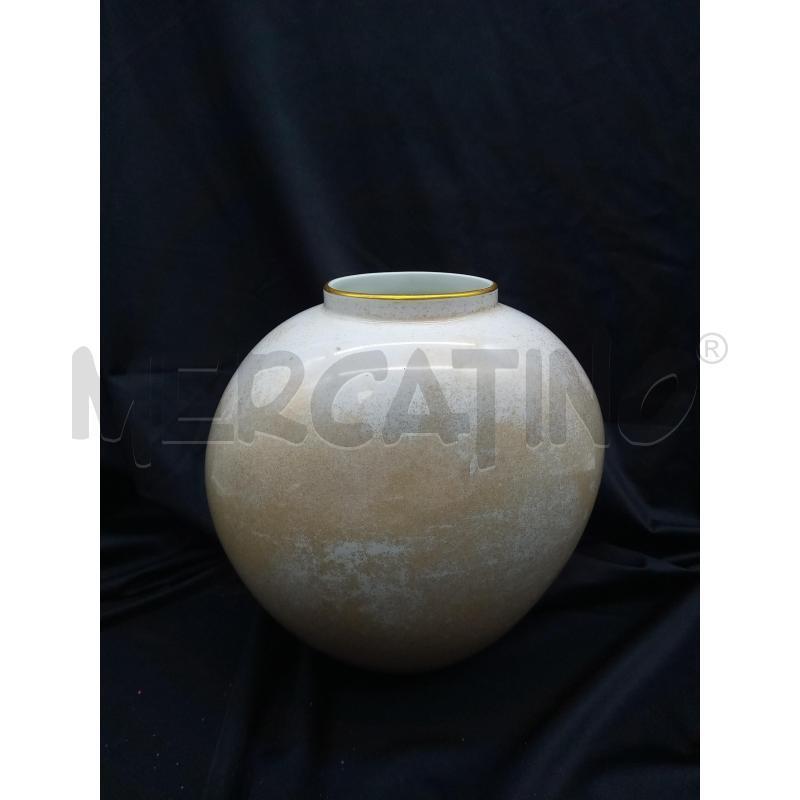 VASO PORC KPM BIANCO SCHIZZI DORATI | Mercatino dell'Usato Roma porta maggiore 1