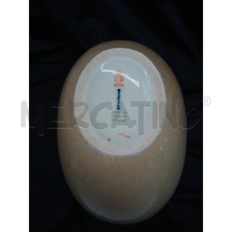 VASO PORC KPM BIANCO SCHIZZI DORATI | Mercatino dell'Usato Roma porta maggiore 4