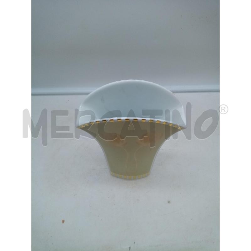 VASO PORC STUDIOLINE DECORO FIORI FOBNDO VERDINO  | Mercatino dell'Usato Roma porta maggiore 2