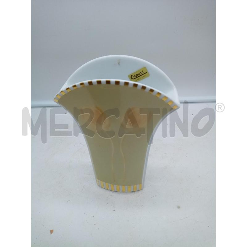 VASO PORC STUDIOLINE DECORO FIORI FOBNDO VERDINO  | Mercatino dell'Usato Roma porta maggiore 4