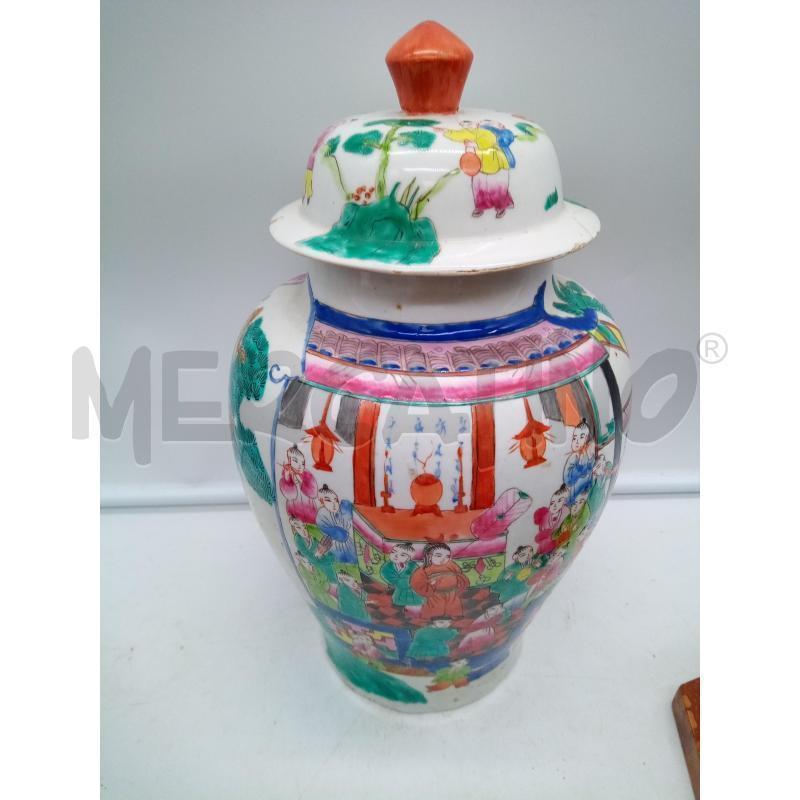 VASO POTICHE PORC CINA SCENE BAMBINI DIPINTE DIFETTI | Mercatino dell'Usato Roma porta maggiore 1