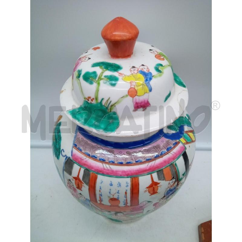 VASO POTICHE PORC CINA SCENE BAMBINI DIPINTE DIFETTI | Mercatino dell'Usato Roma porta maggiore 3