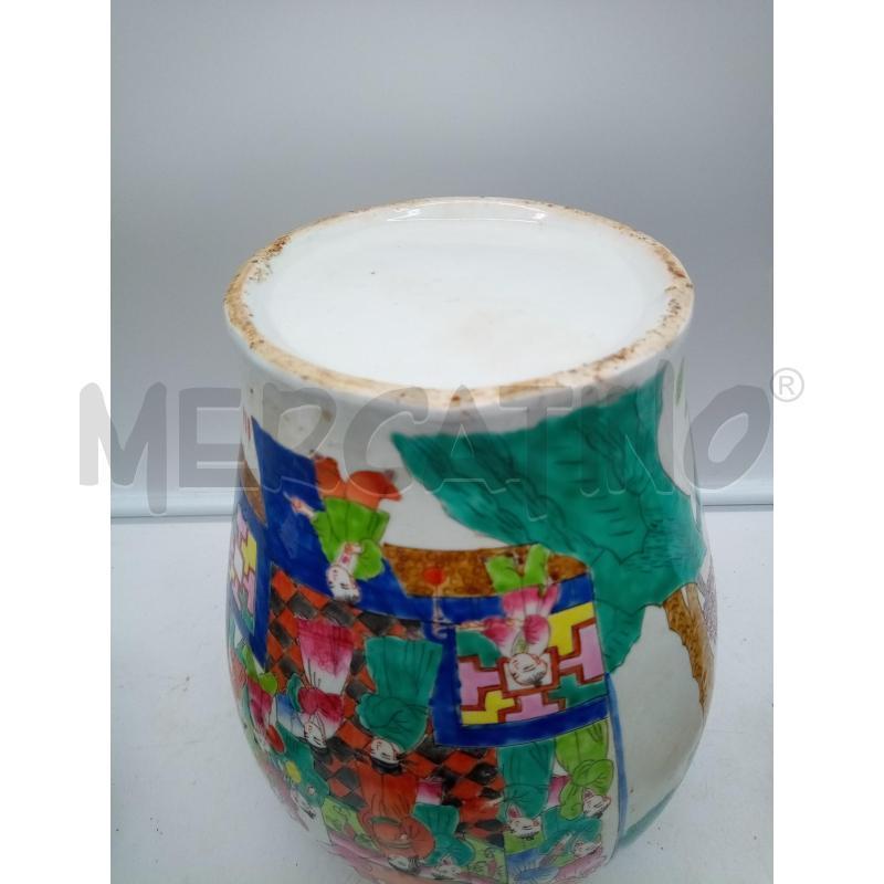 VASO POTICHE PORC CINA SCENE BAMBINI DIPINTE DIFETTI | Mercatino dell'Usato Roma porta maggiore 5