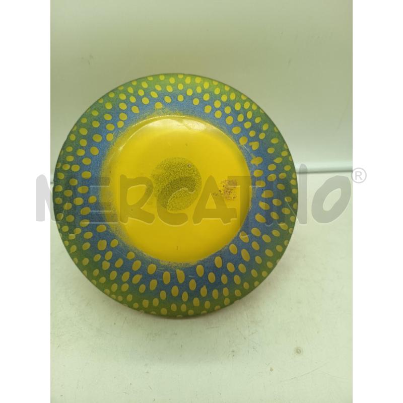VASO VETRO SATINATO GRADIENTE VERDE AZZURRO  | Mercatino dell'Usato Roma porta maggiore 4