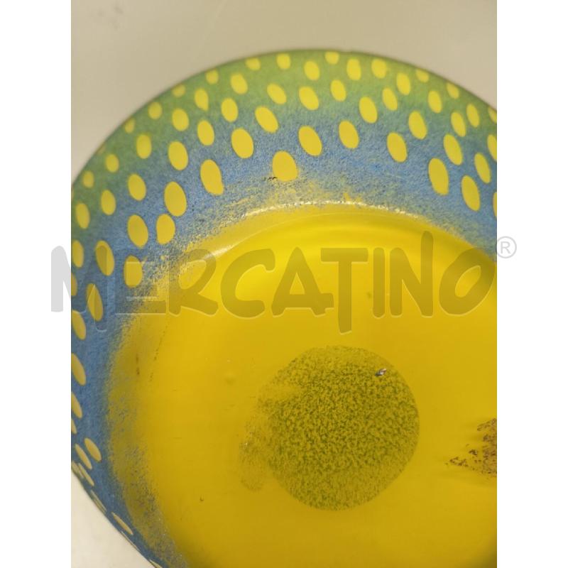 VASO VETRO SATINATO GRADIENTE VERDE AZZURRO  | Mercatino dell'Usato Roma porta maggiore 5