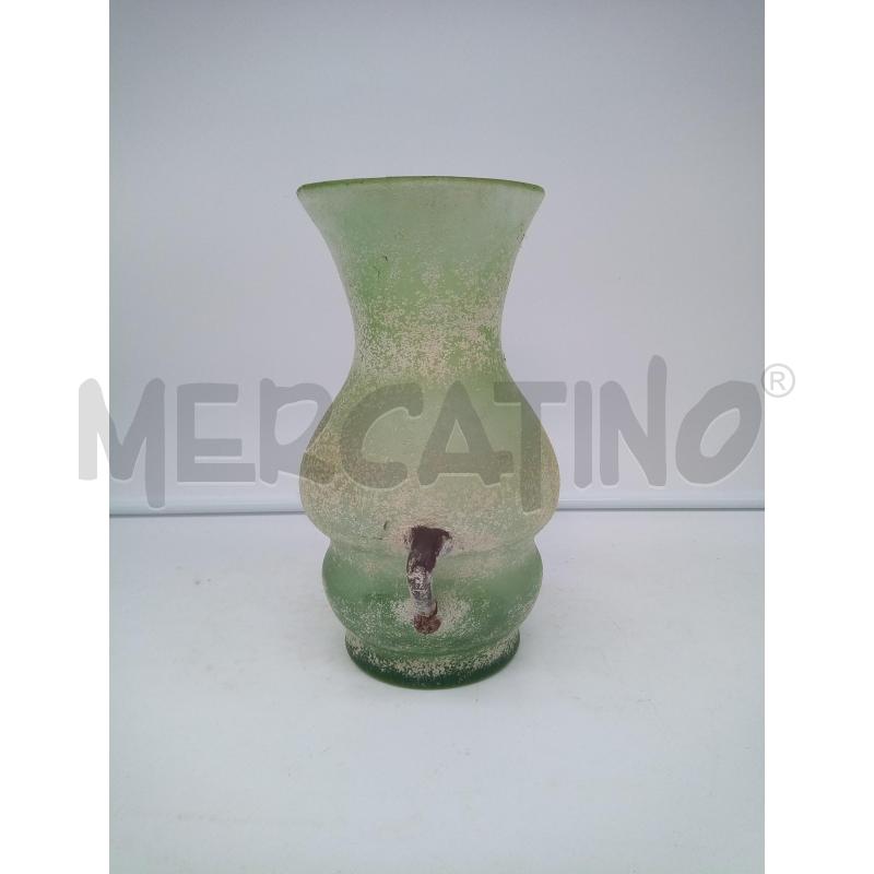 VASO VETRO SCAVO VERDE 3 MANICI | Mercatino dell'Usato Roma porta maggiore 2