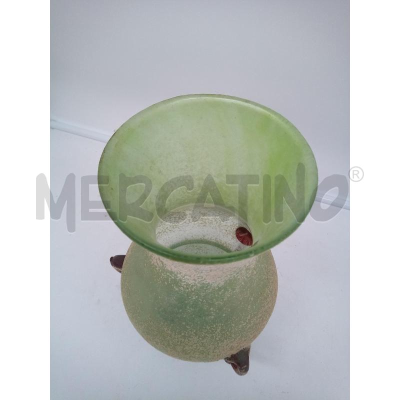 VASO VETRO SCAVO VERDE 3 MANICI | Mercatino dell'Usato Roma porta maggiore 4