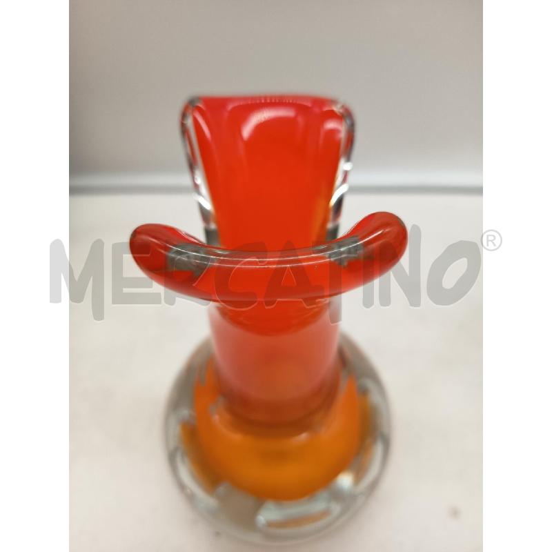 VASO VETRO SFERICO SFERE INCLUSE ARANCIONE  | Mercatino dell'Usato Roma porta maggiore 5