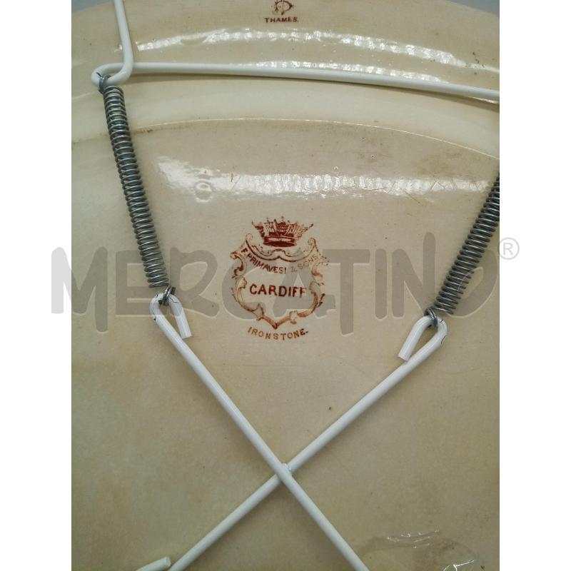 VASSOIO OVALE TERRAGLIA PRIMAVESI SONS FIORI MARRONI | Mercatino dell'Usato Roma porta maggiore 4