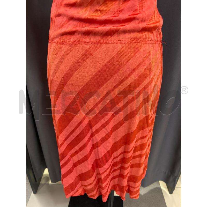 VESTITO MARELLA DONNA ARANCIONE ELASTICO VITA SMANICATO | Mercatino dell'Usato Roma porta maggiore 4