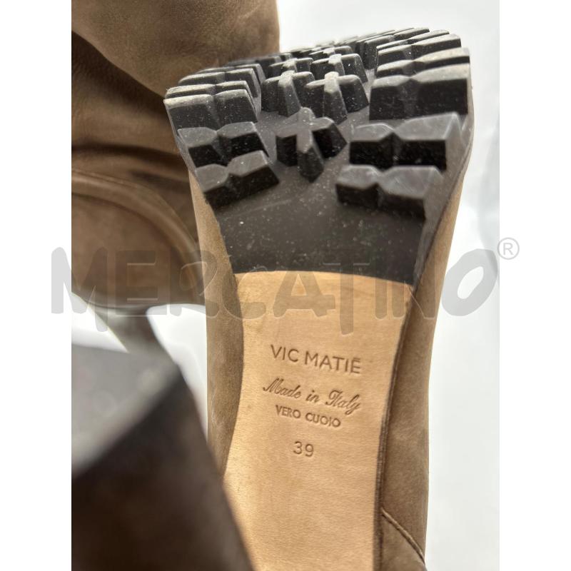 VIC MATIÈ STIVALI DONNA MARRONI PELLE TACCO LEGNO ZIP | Mercatino dell'Usato Roma porta maggiore 5