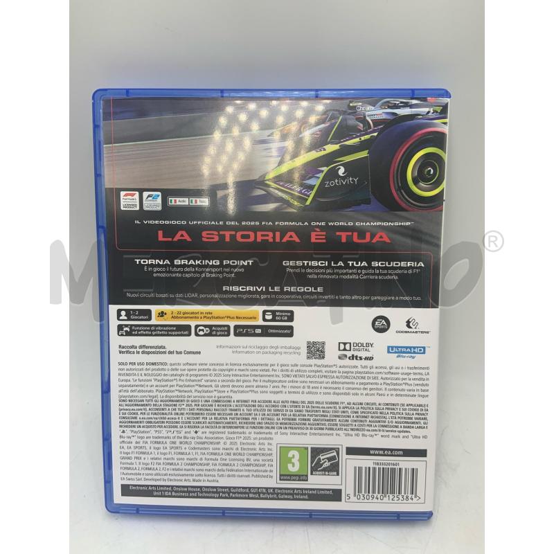 VIDEO GIOCO F1 25 PS5 | Mercatino dell'Usato Roma porta maggiore 2