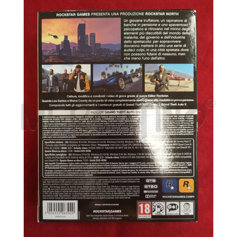 VIDEO GIOCO PC GTA V SPECIAL EDITION CON GADGET | Mercatino dell'Usato Roma porta maggiore 2