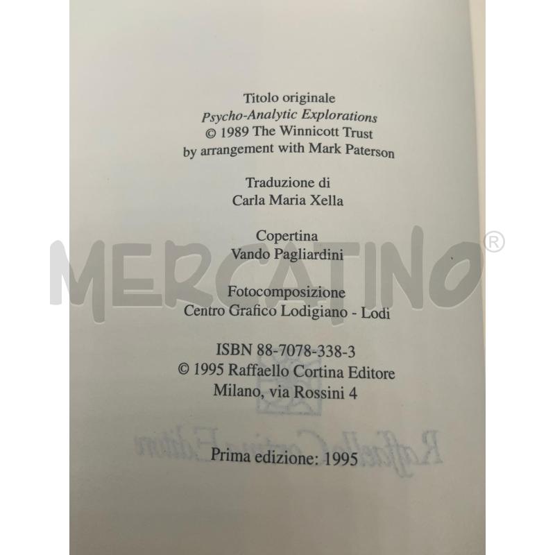 WINNICOTT - ESPLORAZIONE PSICOANALITICHE | Mercatino dell'Usato Roma porta maggiore 4