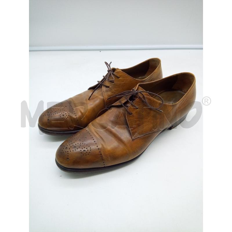 YSL SCARPE UOMO MARRONE PELLE CHIARO STRINGATE DERBY | Mercatino dell'Usato Roma porta maggiore 1