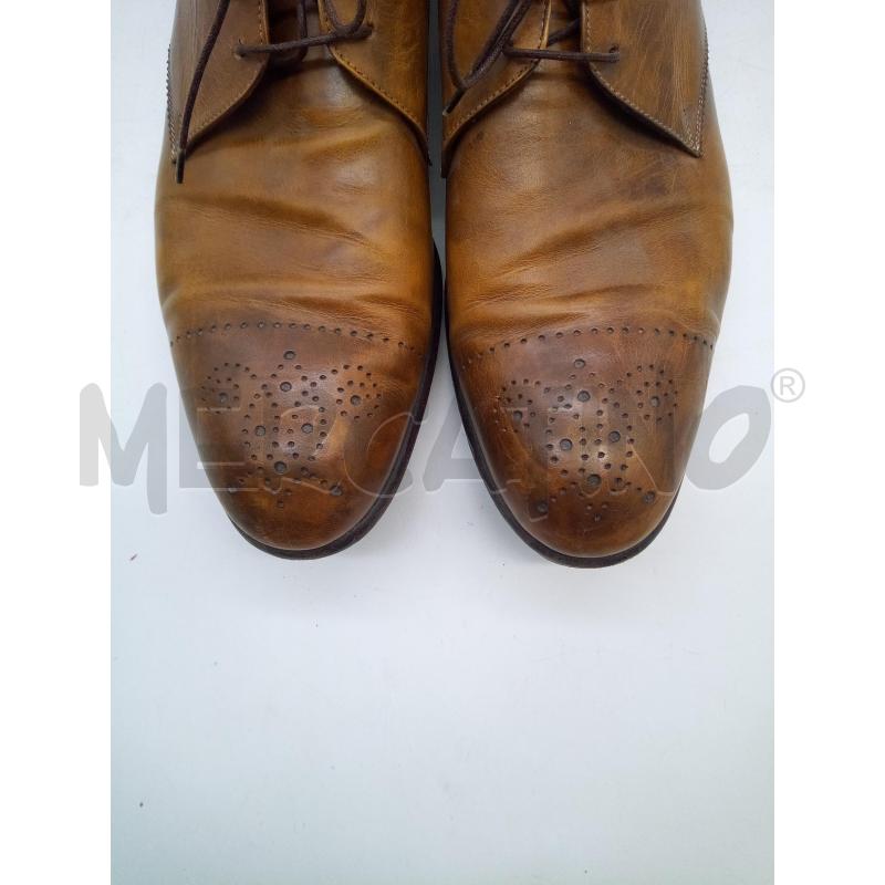 YSL SCARPE UOMO MARRONE PELLE CHIARO STRINGATE DERBY | Mercatino dell'Usato Roma porta maggiore 4