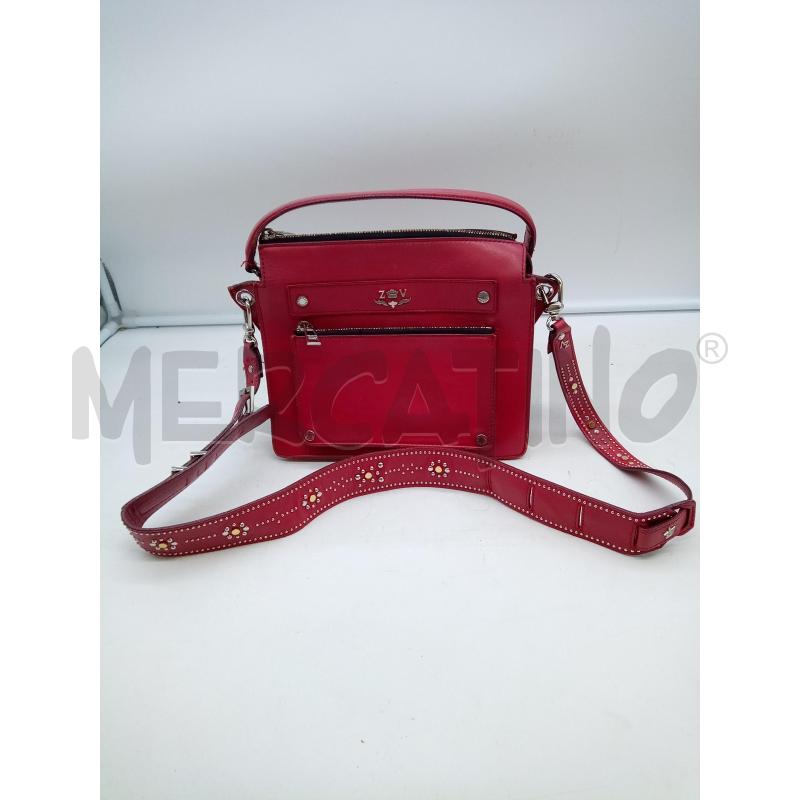 ZADIGE&VOLTAIRE DELUXE BORSA DONNA ROSSO INTENSO PELLE TRACOLLA A MANO ZIP SFUMATE SILVER RAME GOLD | Mercatino dell'Usato Roma porta maggiore 1