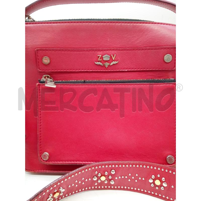 ZADIGE&VOLTAIRE DELUXE BORSA DONNA ROSSO INTENSO PELLE TRACOLLA A MANO ZIP SFUMATE SILVER RAME GOLD | Mercatino dell'Usato Roma porta maggiore 2