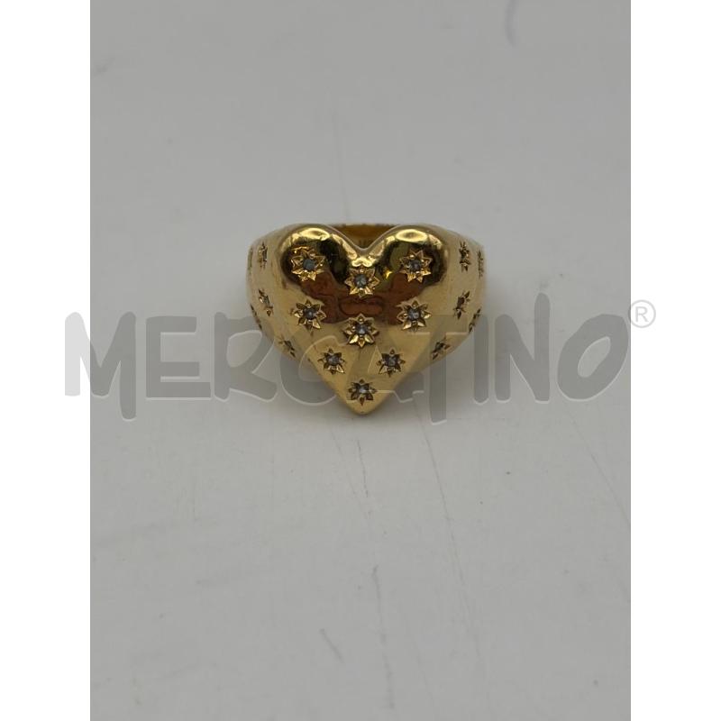 ZADIG & VOLTAIRE ANELLO CUORE DORATO STRASS | Mercatino dell'Usato Roma porta maggiore 1