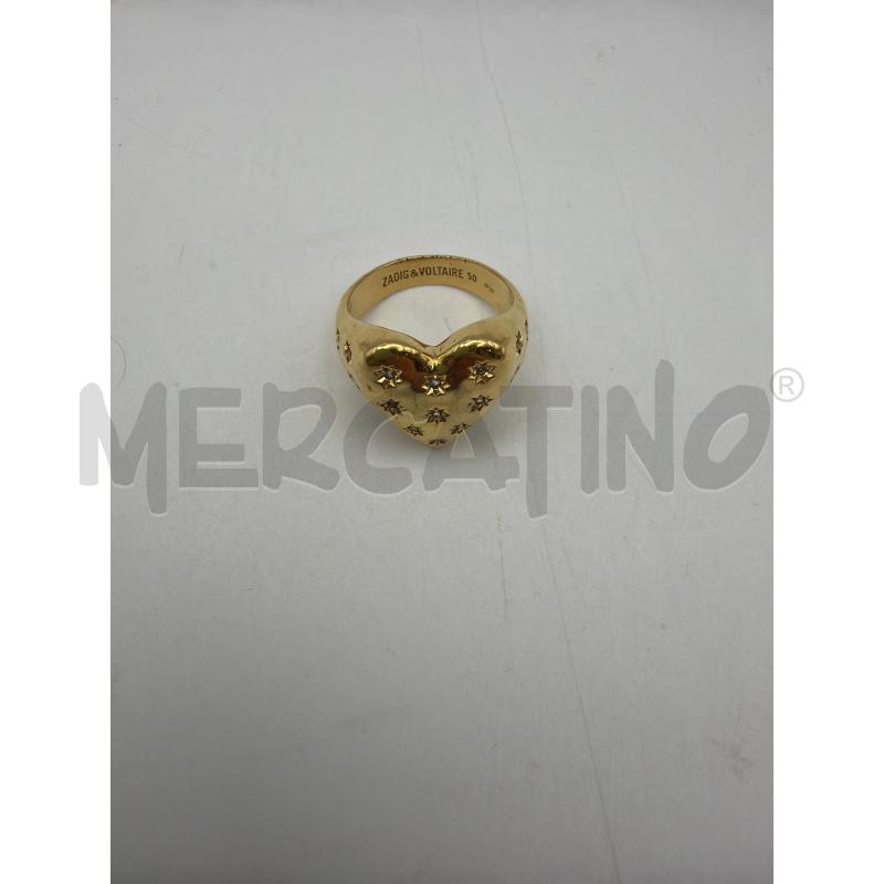 ZADIG & VOLTAIRE ANELLO CUORE DORATO STRASS | Mercatino dell'Usato Roma porta maggiore 2