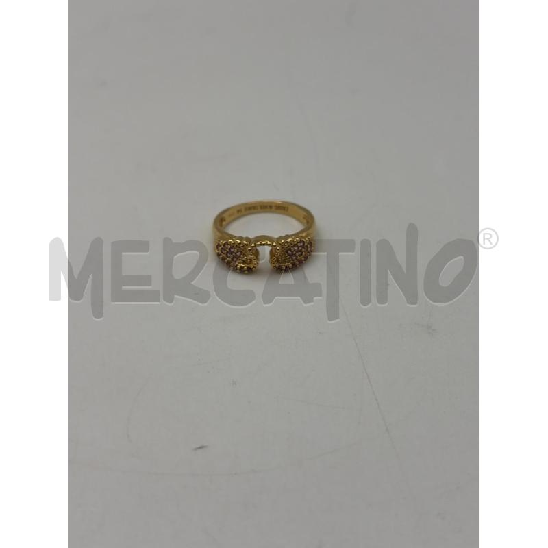 ZADIG & VOLTAIRE ANELLO DORATO ALI STRASS ROSA  | Mercatino dell'Usato Roma porta maggiore 1