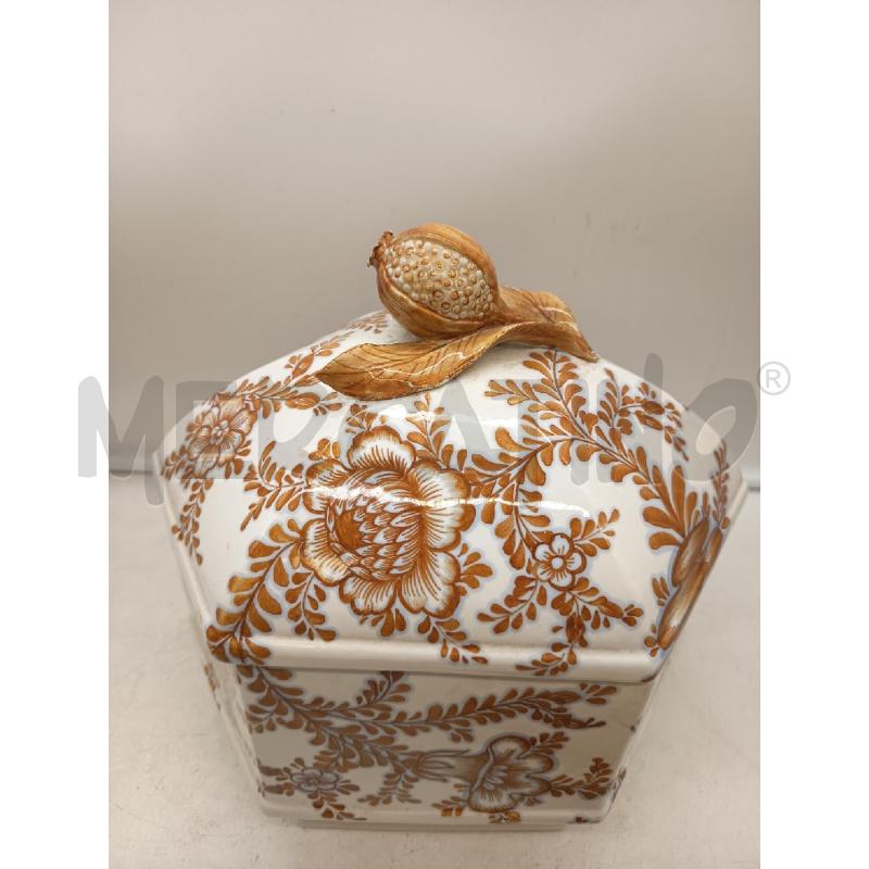ZUPPIERA ESAGONALE CERAMICA BASSANO MELOGRANO FIORI DIPINTI | Mercatino dell'Usato Roma porta maggiore 5