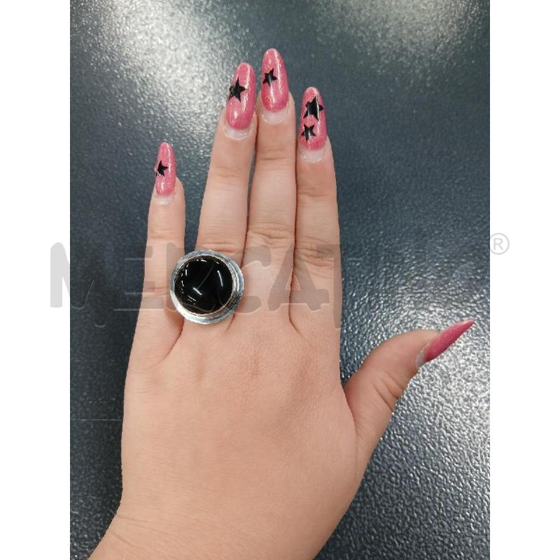 ANELLO DONNA  ARGENTO PIETRA NERA | Mercatino dell'Usato Roma-axa-casal palocco 1