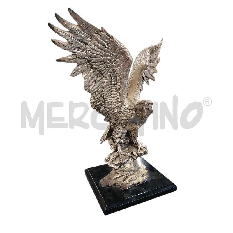 AQUILA ARGENTATA SU BASE NERA | Mercatino dell'Usato Roma-axa-casal palocco 1