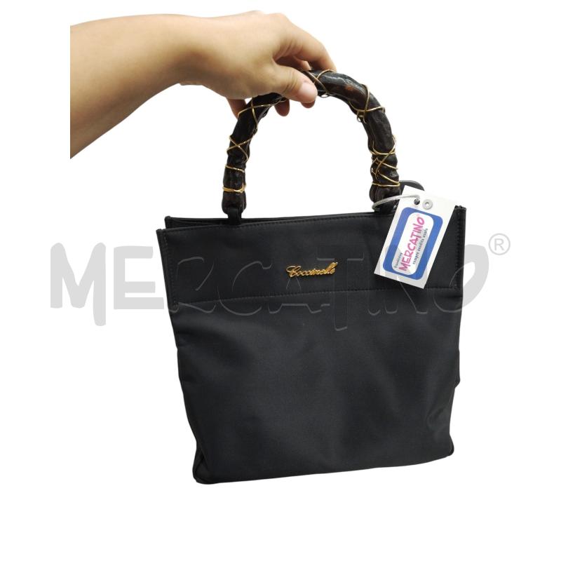 BORSA DONNA COCCINELLE NERA TESSUTO MANICI FILO | Mercatino dell'Usato Roma-axa-casal palocco 1
