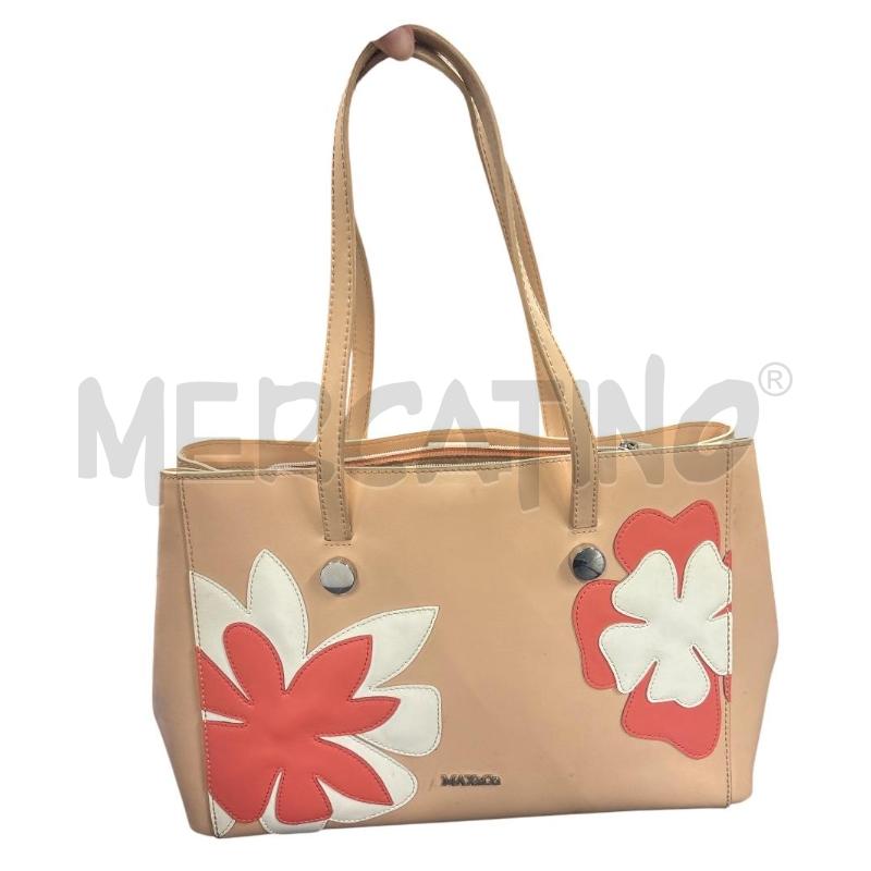 BORSA DONNA MAX & CO ROSA CIPRIA E FIORI  | Mercatino dell'Usato Roma-axa-casal palocco 1