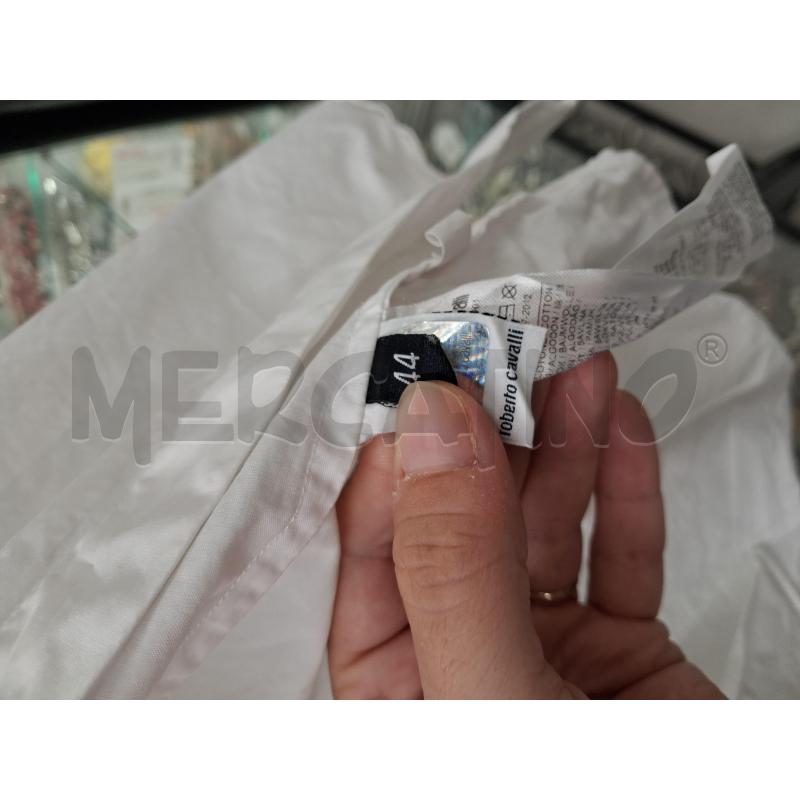 CAMICIA UOMO  CAVALLI  BIANCA LOGO NERA | Mercatino dell'Usato Roma-axa-casal palocco 2
