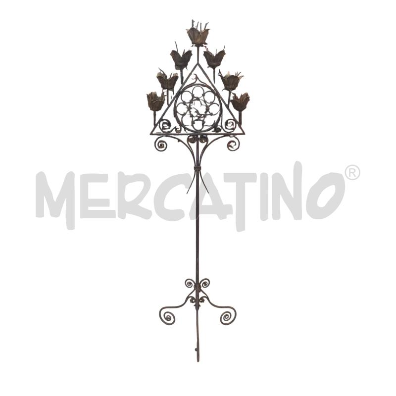 CANDELABRO FERRO BATTUTO 7 FIAMME | Mercatino dell'Usato Roma-axa-casal palocco 1