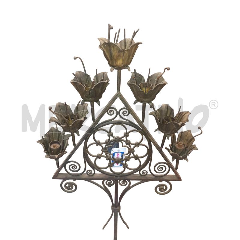 CANDELABRO FERRO BATTUTO 7 FIAMME | Mercatino dell'Usato Roma-axa-casal palocco 3
