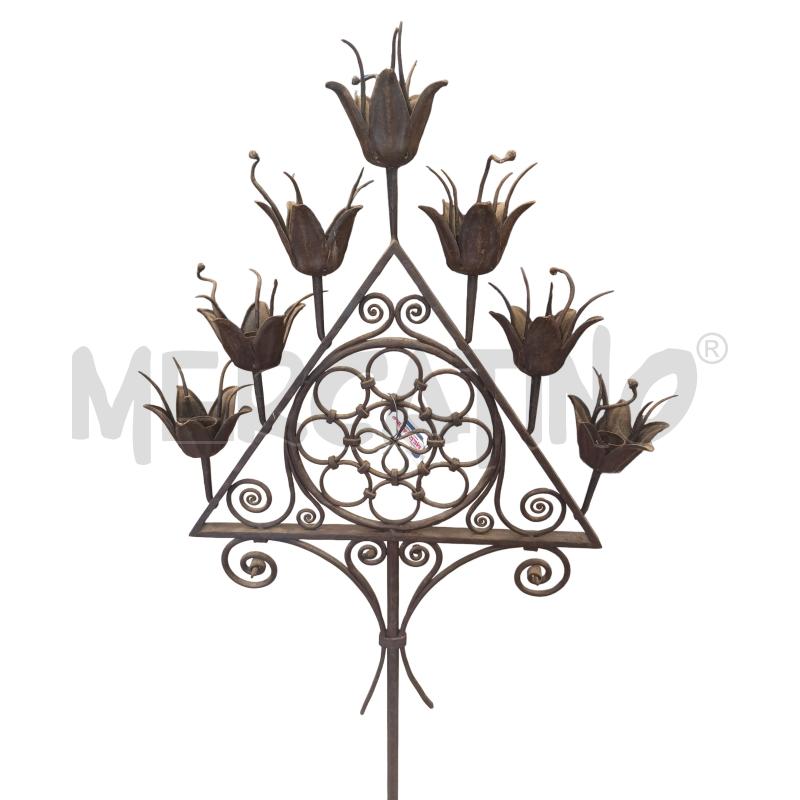 CANDELABRO FERRO BATTUTO 7 FIAMME | Mercatino dell'Usato Roma-axa-casal palocco 2