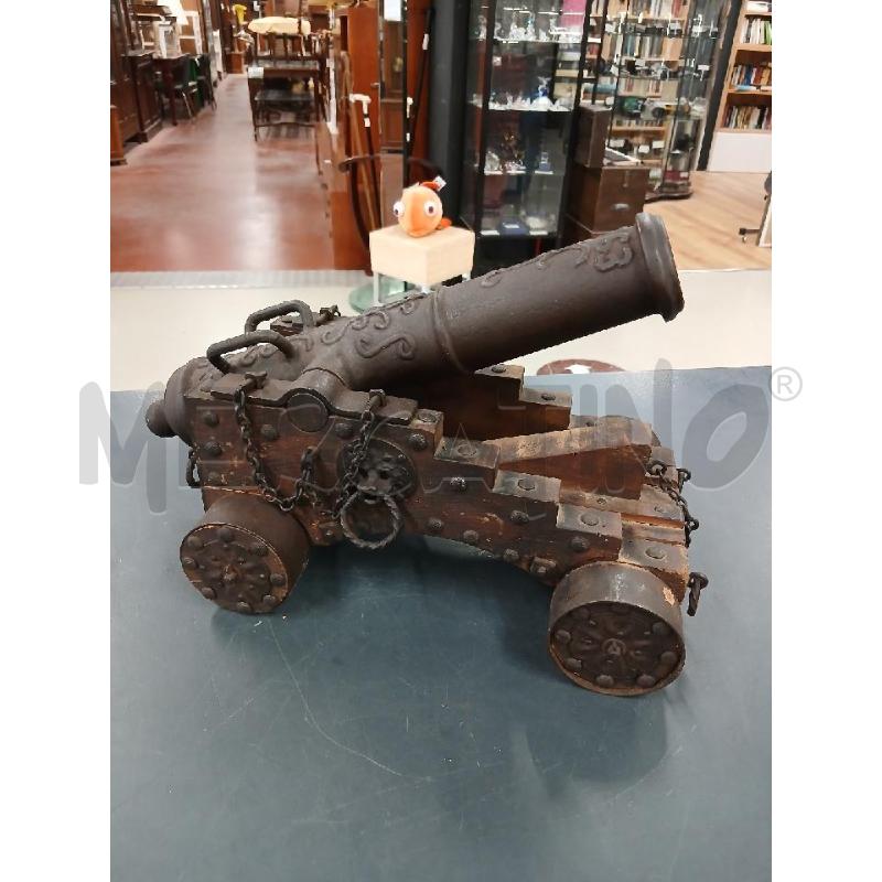 CANNONE MODELLINO LEGNO GHISA 40X21X17 | Mercatino dell'Usato Roma-axa-casal palocco 1