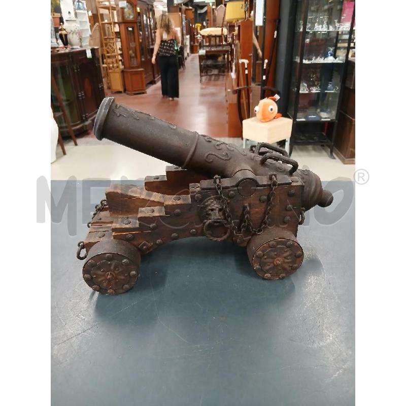 CANNONE MODELLINO LEGNO GHISA 40X21X17 | Mercatino dell'Usato Roma-axa-casal palocco 3