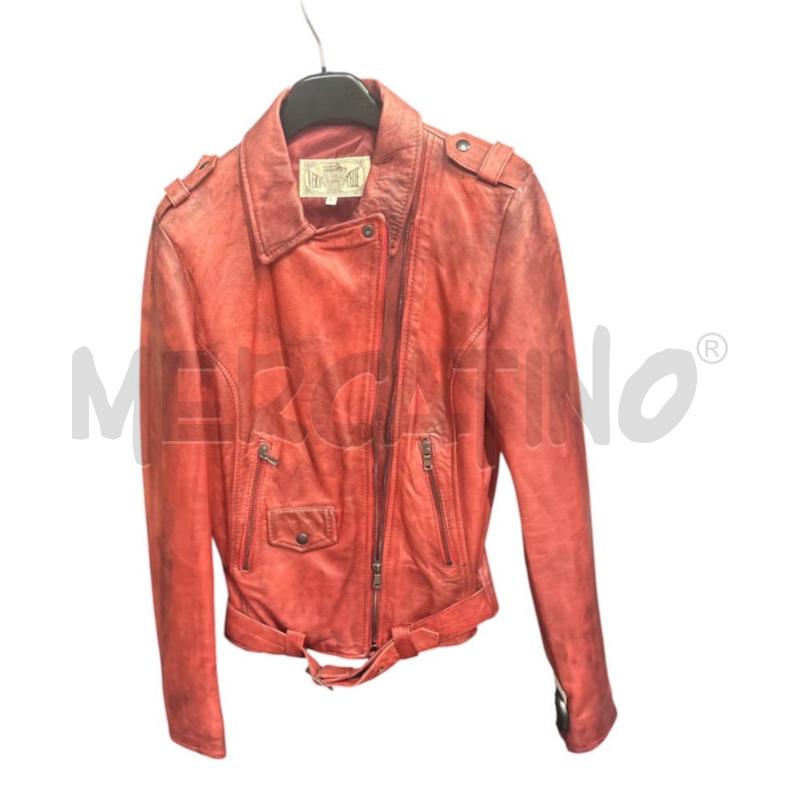 CHIODO ABBIGLIAMENTO PELLE ROSSO | Mercatino dell'Usato Roma-axa-casal palocco 1