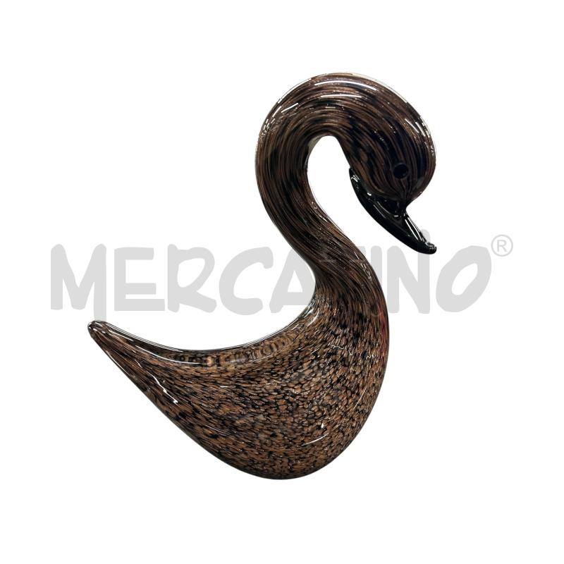 CIGNO VETRO MURANO MARRONE | Mercatino dell'Usato Roma-axa-casal palocco 1