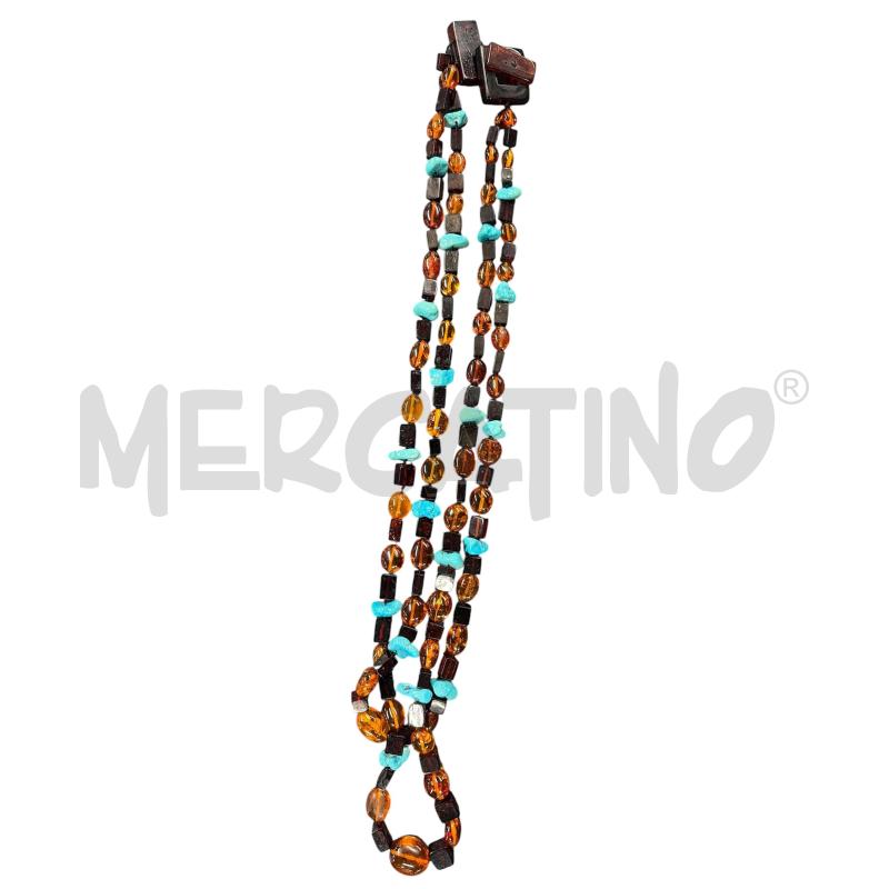COLLANA EVA NUEVA AMBRA TURCHESE | Mercatino dell'Usato Roma-axa-casal palocco 1