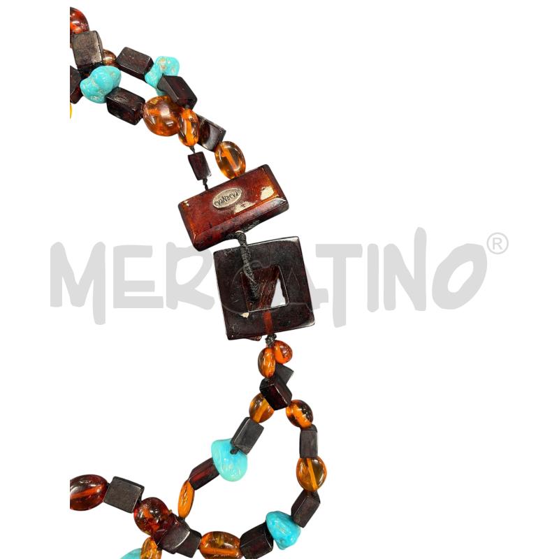 COLLANA EVA NUEVA AMBRA TURCHESE | Mercatino dell'Usato Roma-axa-casal palocco 2