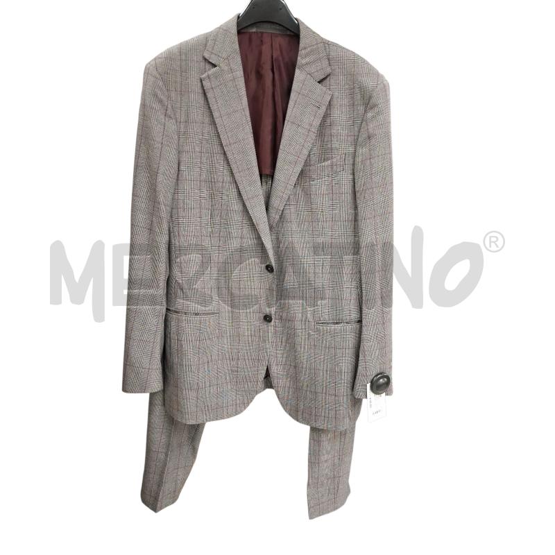 COMPLETO UOMO  ZEGNA  QUADRI FILO ROSSO | Mercatino dell'Usato Roma-axa-casal palocco 1