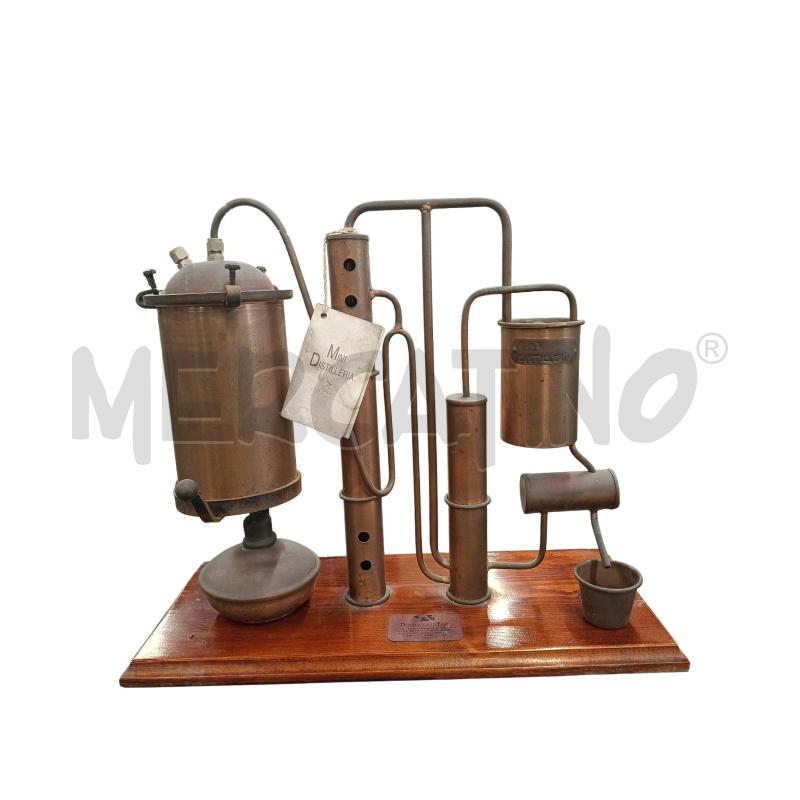 DISTILLERIA MINI IN RAME BASE LEGNO | Mercatino dell'Usato Roma-axa-casal palocco 1