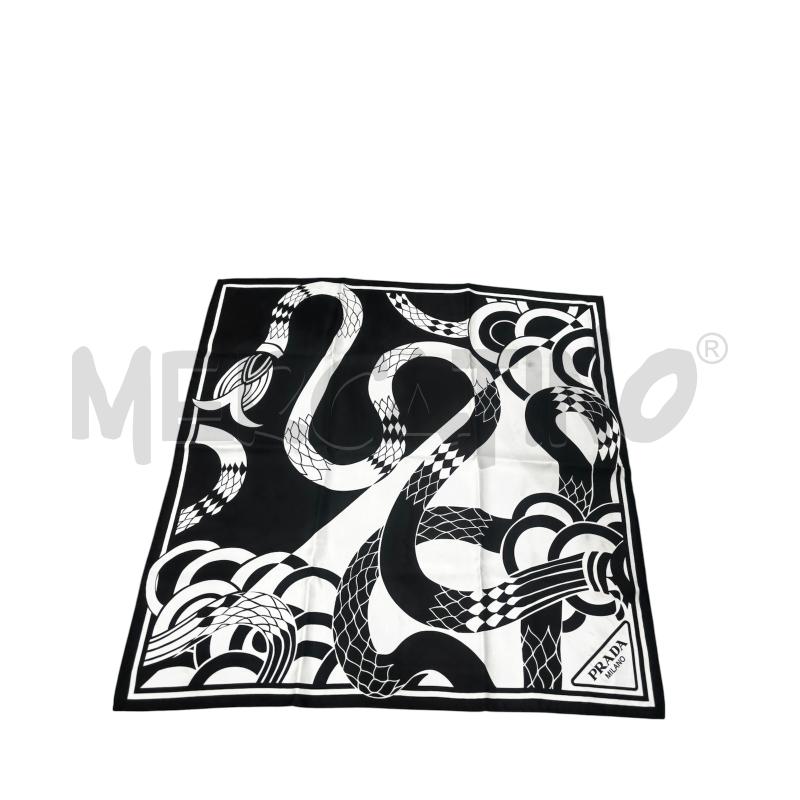 FOULARD PRADA FANTASIA NERA BIANCO | Mercatino dell'Usato Roma-axa-casal palocco 2