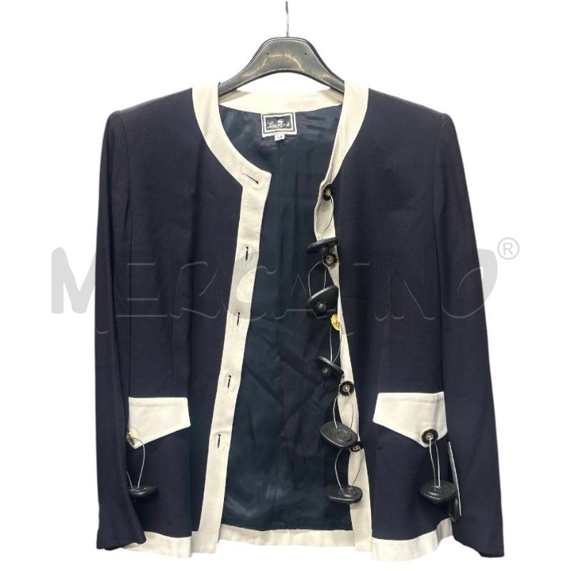 GIACCA DONNA LUISA SPAGNOLI BLU BIANCO | Mercatino dell'Usato Roma-axa-casal palocco 1