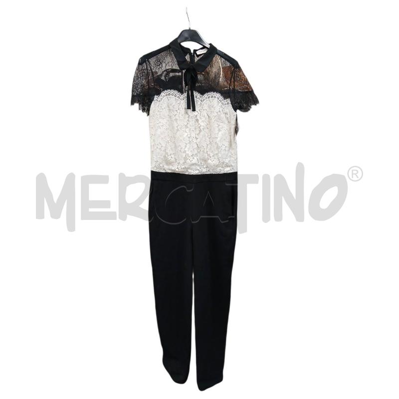 JUMPSUIT SANDRO PARIS PANNA NERO | Mercatino dell'Usato Roma-axa-casal palocco 1